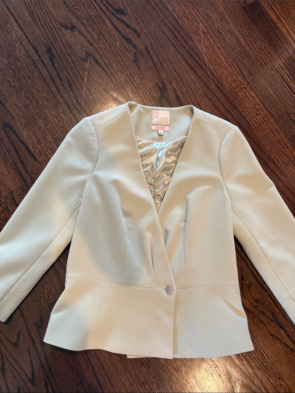 The Limited -Scandal Line Sage Single-Button Peplum Blazer